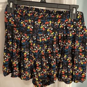 Black Floral Shorts for Sale